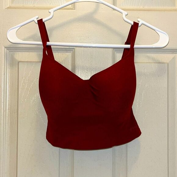 PINK Victoria's Secret Other - Victoria Secret Bralette Bra Small Satin Molded Cup Pull On Red XL